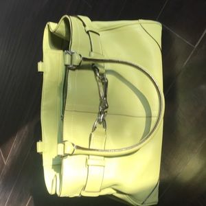 Spring green Coach handbag and wallet